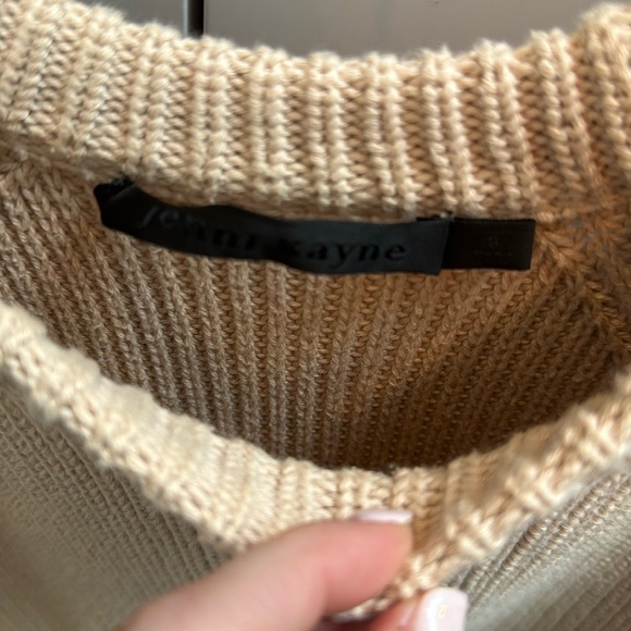 Jenni Kayne Cotton Fisherman Sweater in Oatmeal - Picture 3 of 3